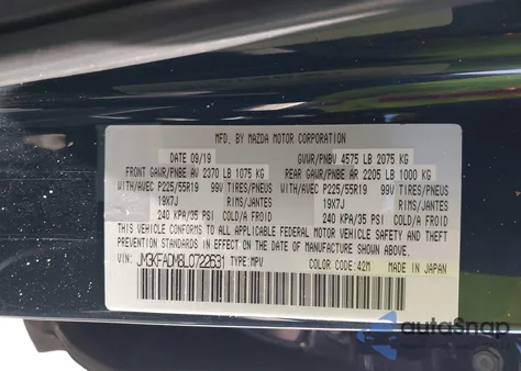 2020 Mazda Cx-5 Grand Touring z USA, uszkodzony, nr VIN JM3KFADM8L0722631